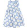 image:imageHudson Baby Infant and Toddler Girls Cotton Dress and Cardigan SetBlue Daisy