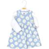 image:imageHudson Baby Infant and Toddler Girls Cotton Dress and Cardigan SetBlue Daisy