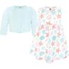 image:imageHudson Baby Infant and Toddler Girls Cotton Dress and Cardigan SetBy the Sea