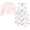 image:imageHudson Baby Infant and Toddler Girls Cotton Dress and Cardigan SetCarousel Horse