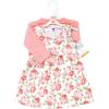 image:imageHudson Baby Infant and Toddler Girls Cotton Dress and Cardigan SetCoral Floral