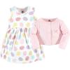 image:imageHudson Baby Infant and Toddler Girls Cotton Dress and Cardigan SetEaster Eggs