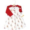 image:imageHudson Baby Infant and Toddler Girls Cotton Dress and Cardigan SetFancy Rudolph