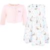image:imageHudson Baby Infant and Toddler Girls Cotton Dress and Cardigan SetFloral Bunnies