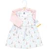 image:imageHudson Baby Infant and Toddler Girls Cotton Dress and Cardigan SetFloral Bunnies