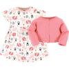 image:imageHudson Baby Infant and Toddler Girls Cotton Dress and Cardigan SetForest