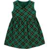 image:imageHudson Baby Infant and Toddler Girls Cotton Dress and Cardigan SetForest Green Plaid