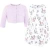 image:imageHudson Baby Infant and Toddler Girls Cotton Dress and Cardigan SetGarden Fairies