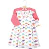 image:imageHudson Baby Infant and Toddler Girls Cotton Dress and Cardigan SetGirl Dinosaurs