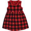 image:imageHudson Baby Infant and Toddler Girls Cotton Dress and Cardigan SetGold Heart Buffalo Plaid