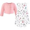 image:imageHudson Baby Infant and Toddler Girls Cotton Dress and Cardigan SetHummingbird Garden