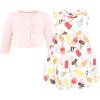 image:imageHudson Baby Infant and Toddler Girls Cotton Dress and Cardigan SetIce Cream and Popsicles