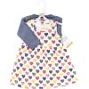 image:imageHudson Baby Infant and Toddler Girls Cotton Dress and Cardigan SetIndigo Hearts