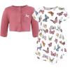 image:imageHudson Baby Infant and Toddler Girls Cotton Dress and Cardigan SetMauve Butterflies