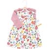 image:imageHudson Baby Infant and Toddler Girls Cotton Dress and Cardigan SetMauve Modern Botanical