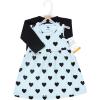 image:imageHudson Baby Infant and Toddler Girls Cotton Dress and Cardigan SetMint Black Heart