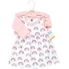image:imageHudson Baby Infant and Toddler Girls Cotton Dress and Cardigan SetModern Rainbow