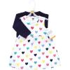 image:imageHudson Baby Infant and Toddler Girls Cotton Dress and Cardigan SetNavy Hearts