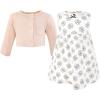 image:imageHudson Baby Infant and Toddler Girls Cotton Dress and Cardigan SetNeutral Daisy