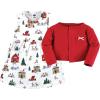 image:imageHudson Baby Infant and Toddler Girls Cotton Dress and Cardigan SetNorth Pole