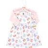 image:imageHudson Baby Infant and Toddler Girls Cotton Dress and Cardigan SetPastel Butterfly