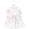 image:imageHudson Baby Infant and Toddler Girls Cotton Dress and Cardigan SetPastel Sea