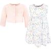 image:imageHudson Baby Infant and Toddler Girls Cotton Dress and Cardigan SetPastel Wildflower