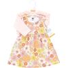 image:imageHudson Baby Infant and Toddler Girls Cotton Dress and Cardigan SetPeach Love and Flowers