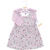 image:imageHudson Baby Infant and Toddler Girls Cotton Dress and Cardigan SetPink Purple Pretty Floral