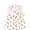 image:imageHudson Baby Infant and Toddler Girls Cotton Dress and Cardigan SetPink Teddy Bears