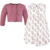 image:imageHudson Baby Infant and Toddler Girls Cotton Dress and Cardigan SetPlum Wildflower