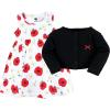 image:imageHudson Baby Infant and Toddler Girls Cotton Dress and Cardigan SetPoppy Daisy