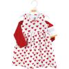 image:imageHudson Baby Infant and Toddler Girls Cotton Dress and Cardigan SetRed Hearts