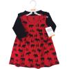 image:imageHudson Baby Infant and Toddler Girls Cotton Dress and Cardigan SetRed Moose Bear