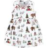 image:imageHudson Baby Infant and Toddler Girls Cotton Dress and Cardigan SetRed Winter Forest