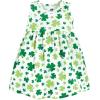 image:imageHudson Baby Infant and Toddler Girls Cotton Dress and Cardigan SetShamrocks