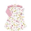image:imageHudson Baby Infant and Toddler Girls Cotton Dress and Cardigan SetSoft Painted Floral