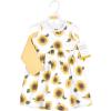 image:imageHudson Baby Infant and Toddler Girls Cotton Dress and Cardigan SetSunflower