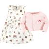 image:imageHudson Baby Infant and Toddler Girls Cotton Dress and Cardigan SetSweet Bakery