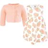 image:imageHudson Baby Infant and Toddler Girls Cotton Dress and Cardigan SetSweet Peach
