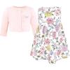 image:imageHudson Baby Infant and Toddler Girls Cotton Dress and Cardigan SetVintage Blossom