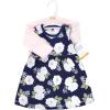 image:imageHudson Baby Infant and Toddler Girls Cotton Dress and Cardigan SetWhite Peonies