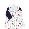 image:imageHudson Baby Infant and Toddler Girls Cotton Dress and Cardigan SetWildflower