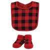 image:imageHudson Baby Unisex Baby Cotton Bib and Sock Set Cowgirl One SizeBuffalo Plaid Family