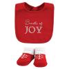 image:imageHudson Baby Unisex Baby Cotton Bib and Sock Set Cowgirl One SizeChristmas Scene