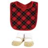 image:imageHudson Baby Unisex Baby Cotton Bib and Sock Set Cowgirl One SizeFancy Rudolph