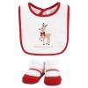 image:imageHudson Baby Unisex Baby Cotton Bib and Sock Set Cowgirl One SizeFancy Rudolph