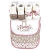 image:imageHudson Baby Unisex Baby Cotton Bib and Sock Set Cowgirl One SizeFawn Cutie