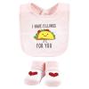 image:imageHudson Baby Unisex Baby Cotton Bib and Sock Set Cowgirl One SizeGirl Pizza Taco