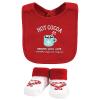 image:imageHudson Baby Unisex Baby Cotton Bib and Sock Set Cowgirl One SizeHot Cocoa
